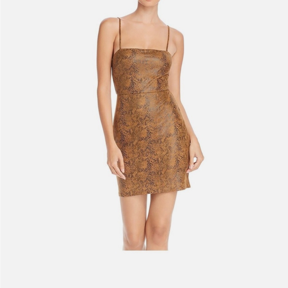 Aqua Tan Snake Print Mini Dress NWOT
